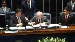 Presidente Lula em cerimônia oficial no Congresso Nacional, foto de arquivo