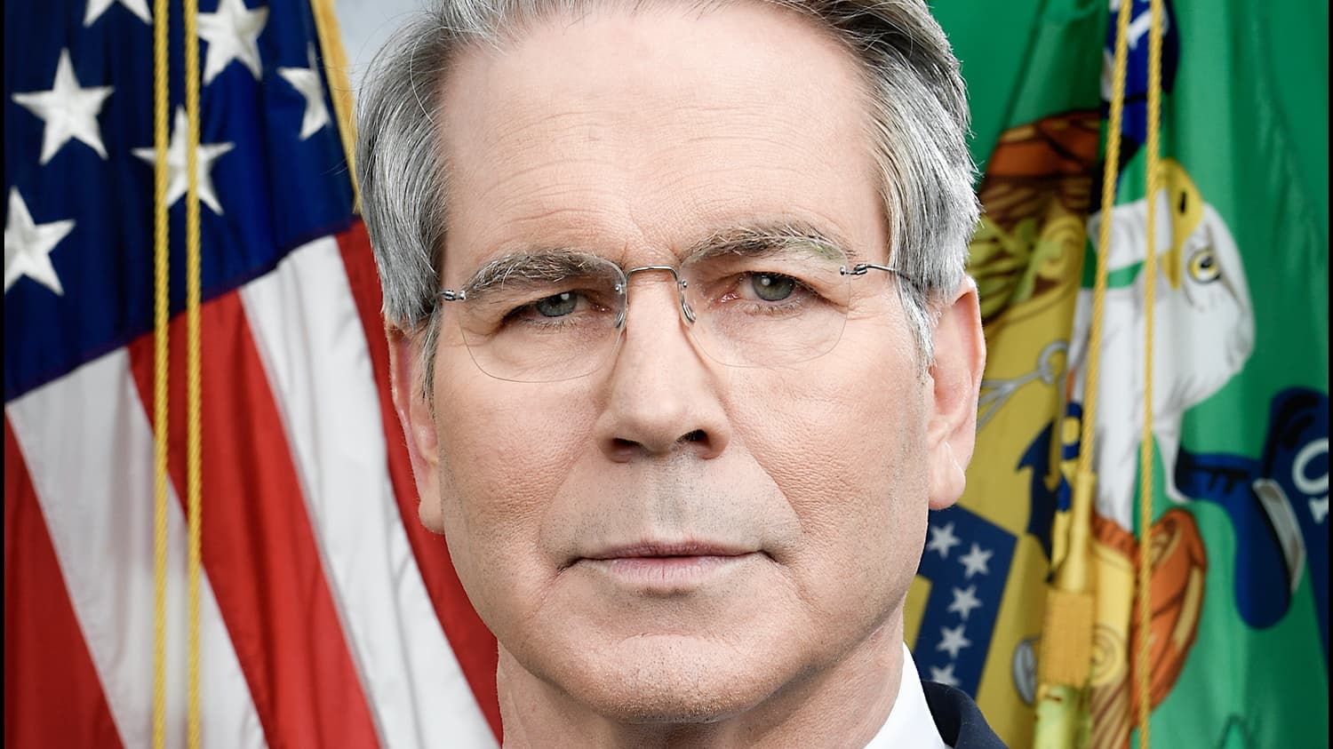 Retrato oficial de Scott Bessent, secretário do Tesouro dos Estados Unidos