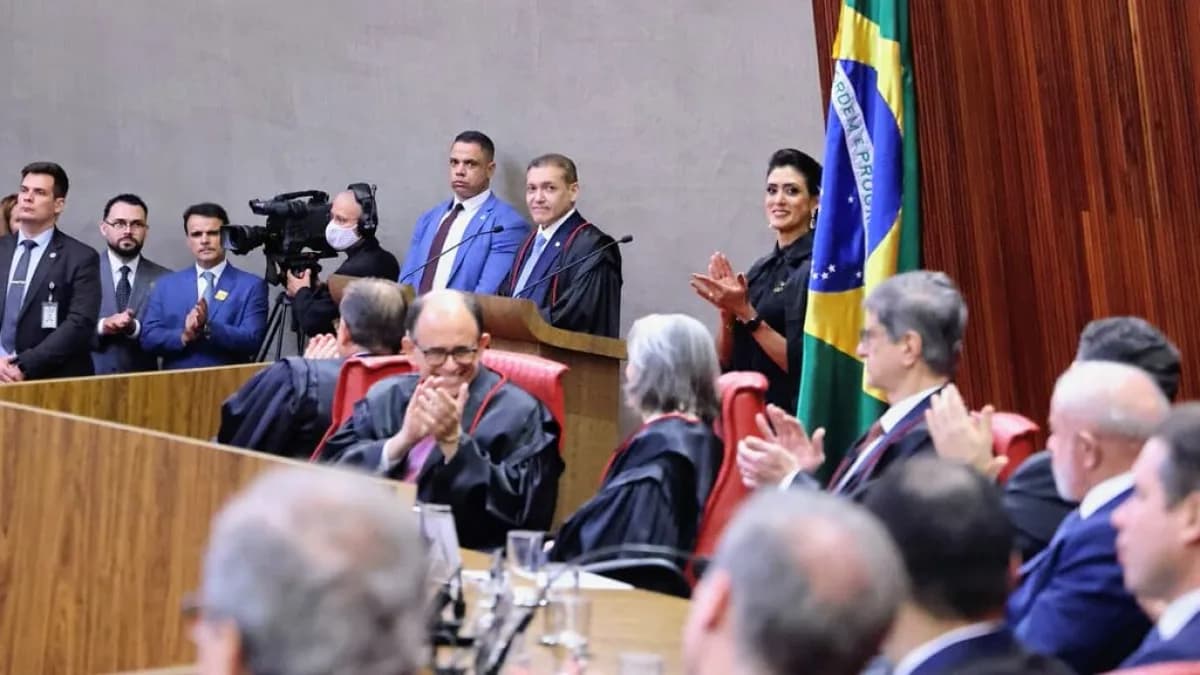 Ministro Nunes Marques, relator do caso no STF, em cerimônia oficial