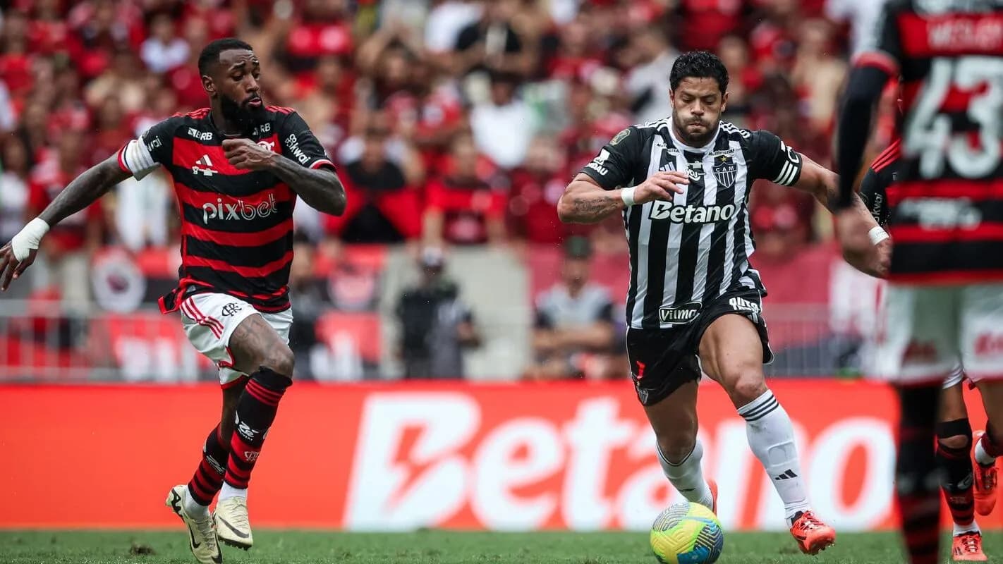 Jogador do Atlético-MG em ação contra o Flamengo, foto de arquivo, não é da partida contra o Athletico-PR
