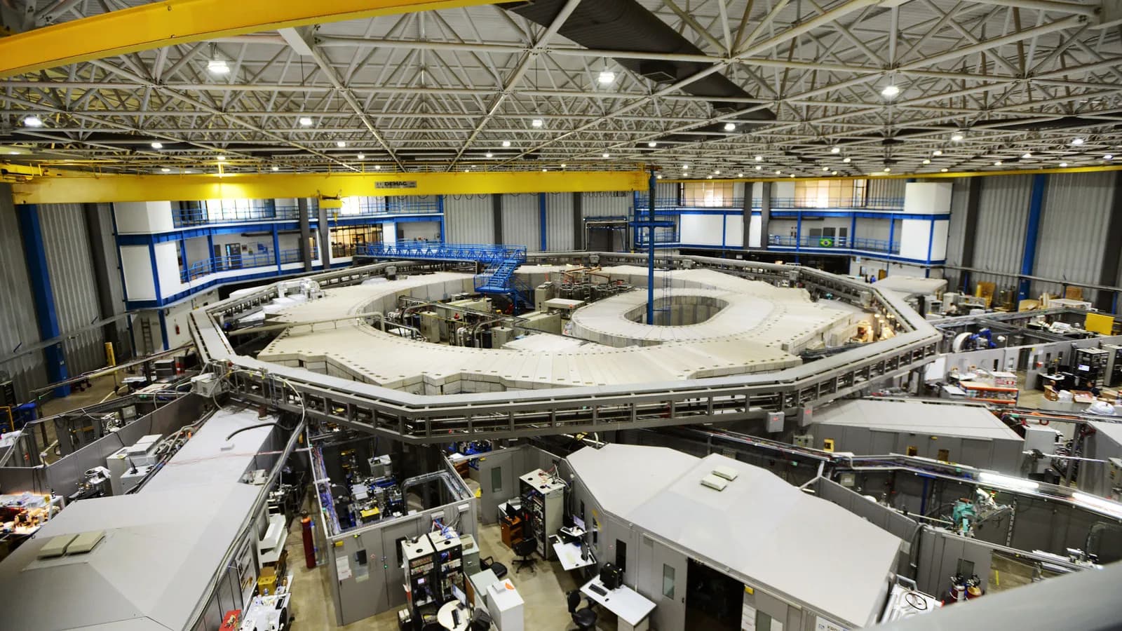Vista aérea do Laboratório Nacional de Luz Síncrotron em construção, em Campinas (SP)