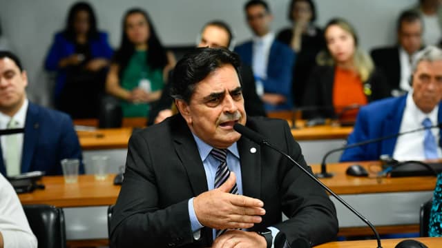 Deputado Domingos Sávio discursa durante audiência pública no Senado