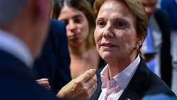 A senadora Tereza Cristina concede entrevista a jornalistas no Senado, em imagem de arquivo de abril de 2026