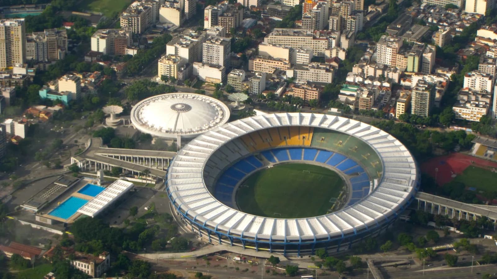Vista aérea do Estádio do Maracanã, no Rio de Janeiro