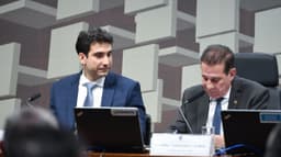 Gabriel Galípolo, hoje presidente do Banco Central, em sabatina no Senado em 2024, foto de arquivo