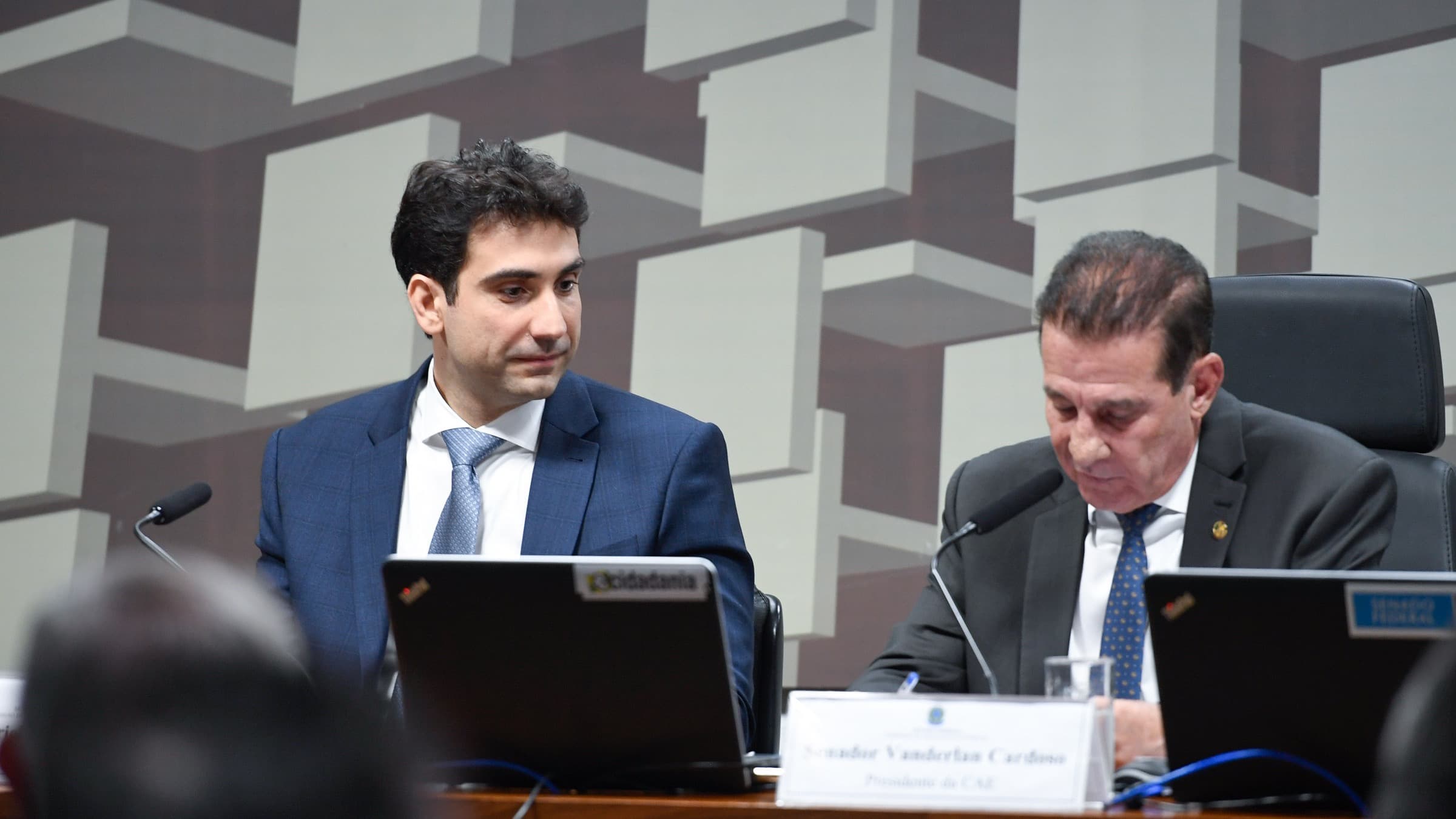 Gabriel Galípolo, hoje presidente do Banco Central, em sabatina no Senado em 2024, foto de arquivo