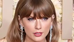 Retrato da cantora Taylor Swift em evento