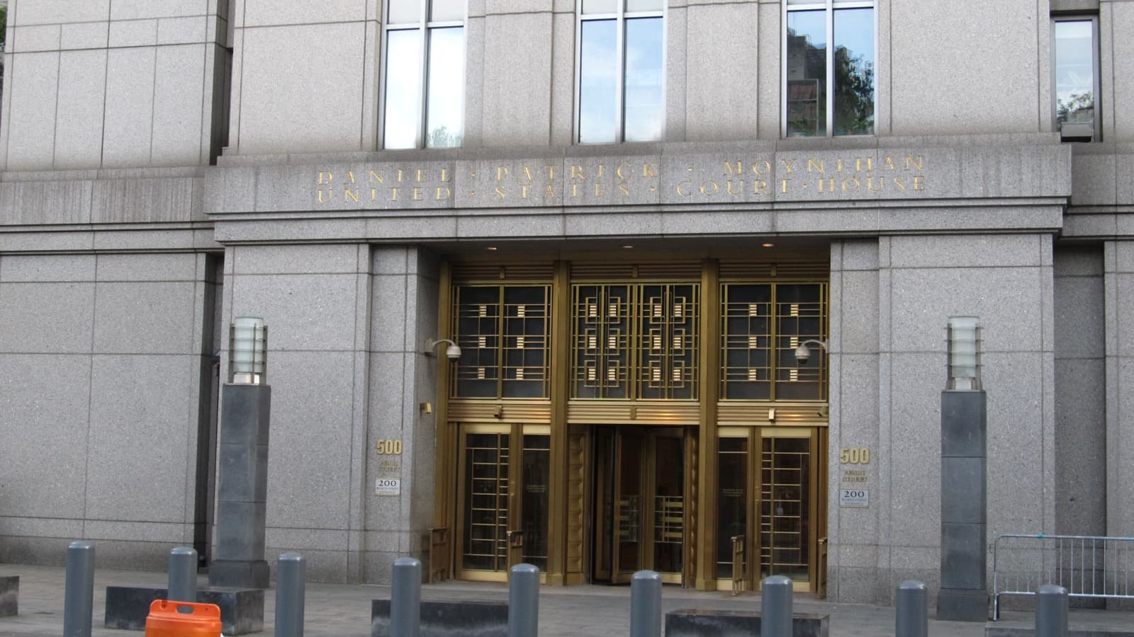 Fachada do Tribunal Distrital dos Estados Unidos para o Distrito Sul de Nova York, em Manhattan