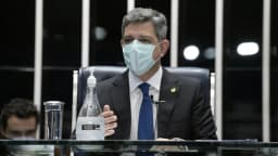 Senador Rogério Carvalho (PT-SE) durante sessão no Senado Federal