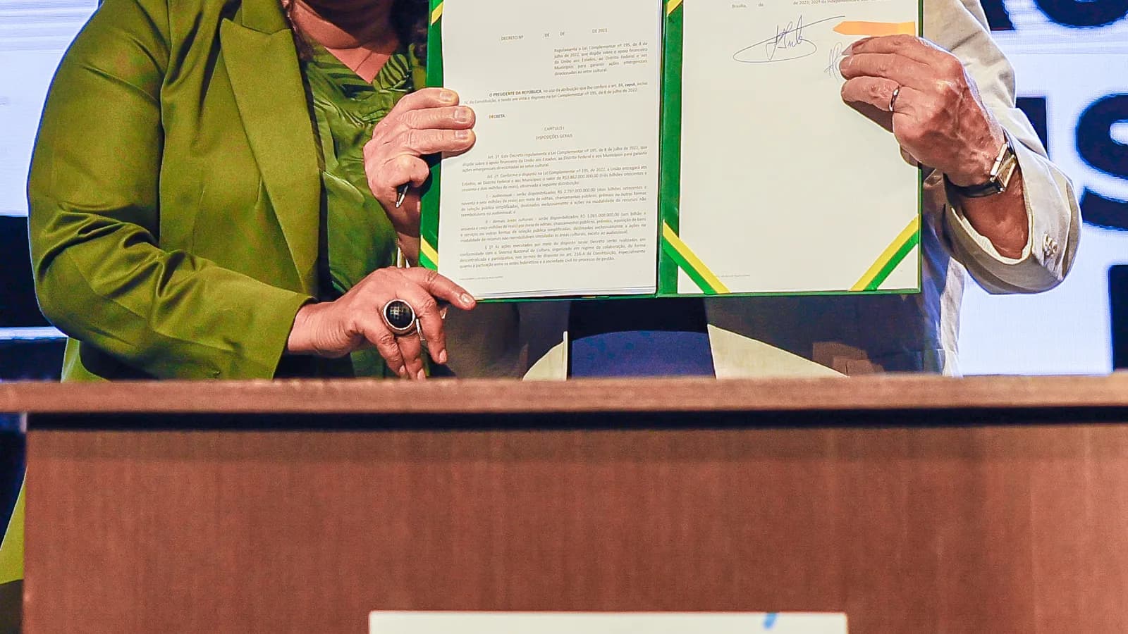 Presidente Lula durante a sanção da Lei Paulo Gustavo, em maio de 2023