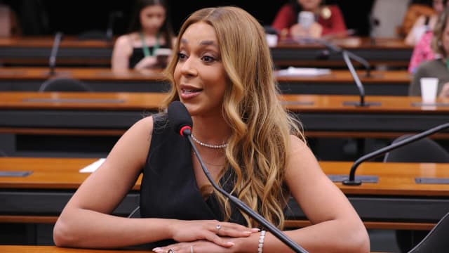 Deputada Erika Hilton fala em comissão na Câmara dos Deputados