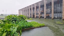 Fachada do Palácio Itamaraty, sede do Ministério das Relações Exteriores, em Brasília