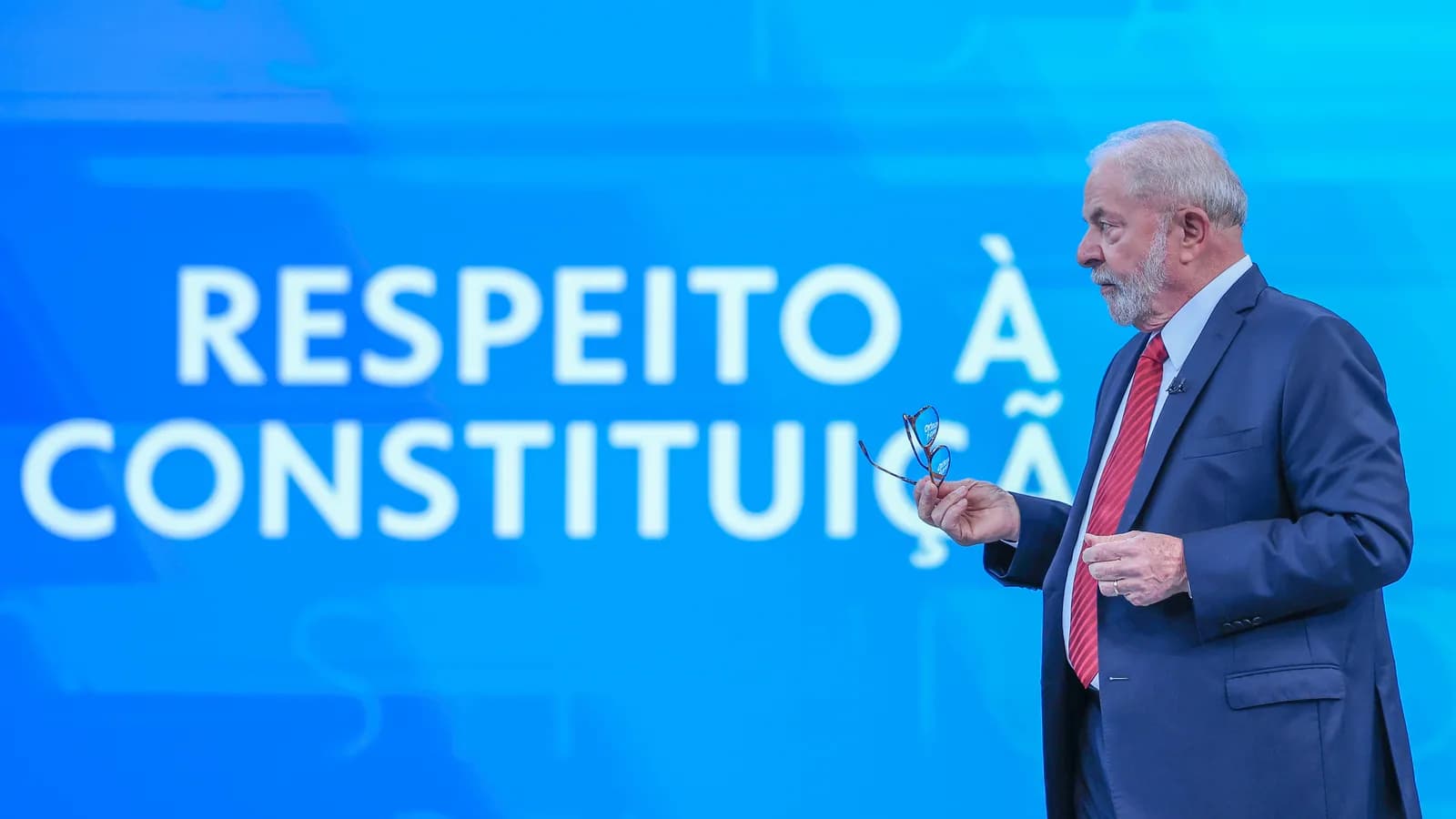 Lula discursa em debate presidencial de 2022 na Globo (foto de arquivo)