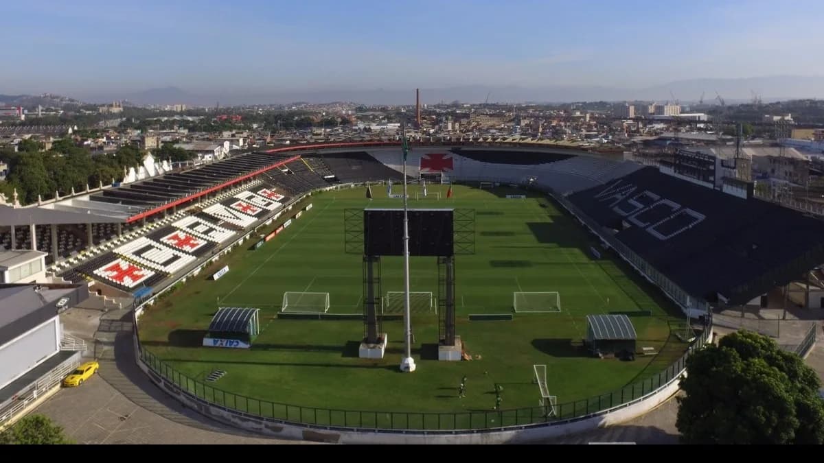 Vista aérea do estádio de São Januário, do Vasco da Gama, no Rio de Janeiro