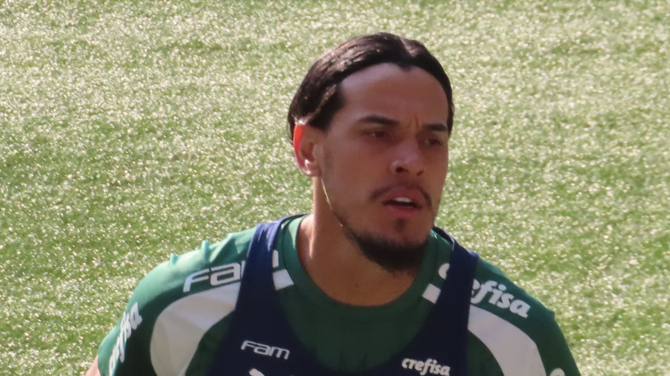 Gustavo Gómez, zagueiro do Palmeiras, durante treino (foto de arquivo, agosto de 2024)