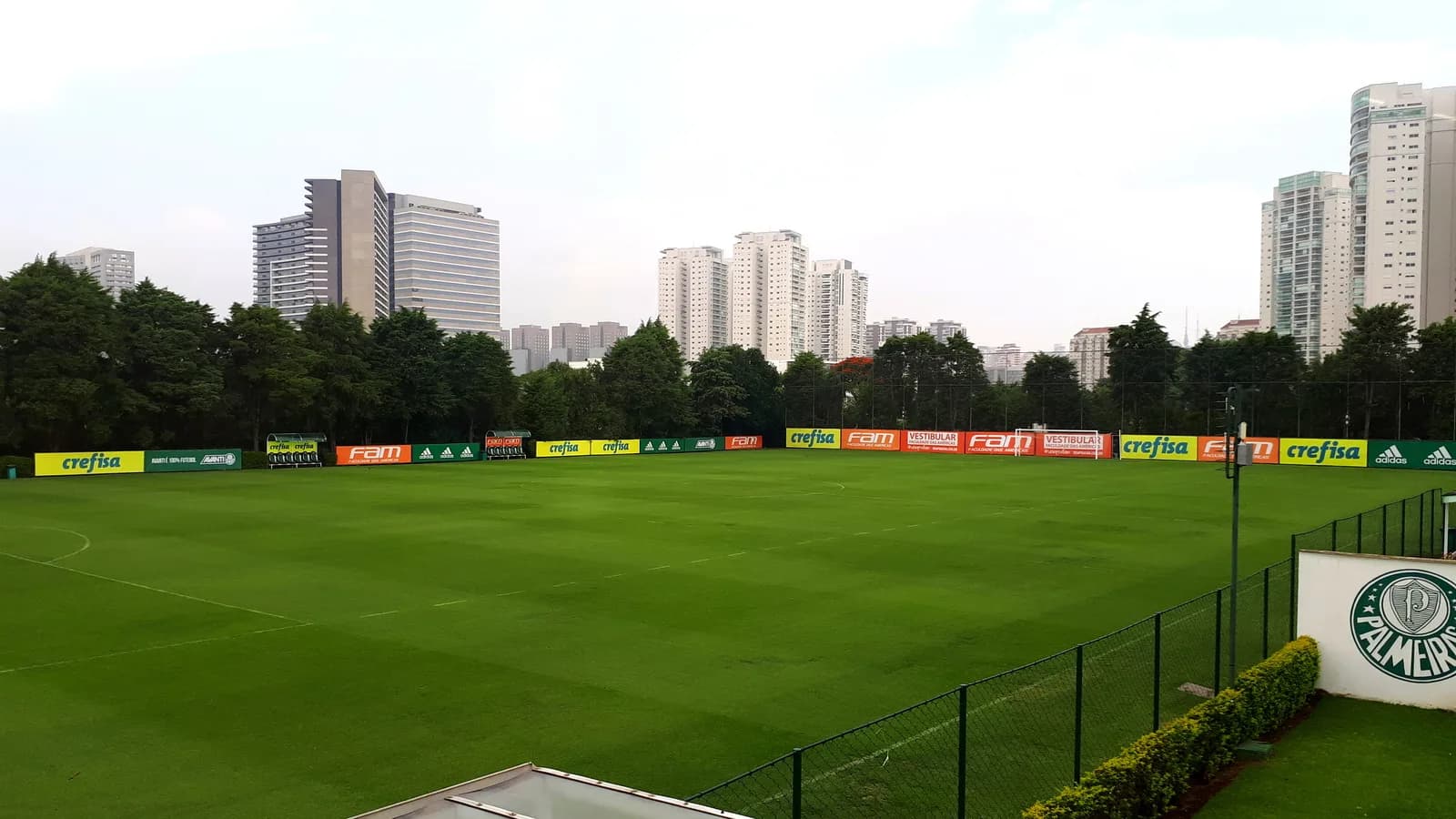 Campo da Academia de Futebol do Palmeiras, um dos clubes classificados às quartas