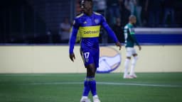 Jogador do Palmeiras em campo contra o Boca Juniors pela Copa Libertadores, foto de arquivo