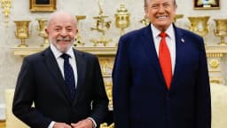 Lula e Trump lado a lado durante encontro na Casa Branca, em maio de 2026