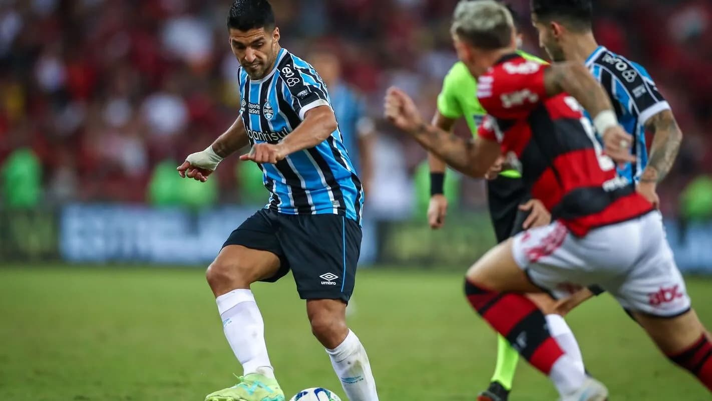 Jogador do Grêmio em partida contra o Flamengo pela Copa do Brasil (foto de arquivo)