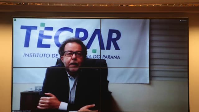 Representante do Tecpar fala em audiência pública por videoconferência na Câmara dos Deputados