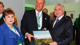 Cerimônia de inauguração da fábrica de celulose Puma, da Klabin, em Ortigueira, no Paraná