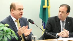 O ministro Benjamin Zymler, do TCU, fala em audiência pública na Câmara dos Deputados