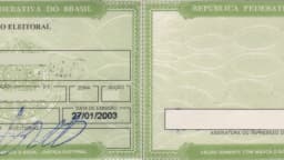 Título de eleitor em branco, documento oficial do governo brasileiro