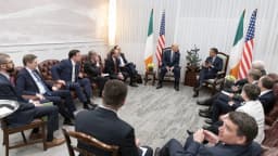 Donald Trump se reúne com o premiê irlandês em encontro bilateral (foto de arquivo, 2019)