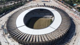 Vista aérea do Mineirão, estádio de Belo Horizonte onde o Cruzeiro manda seus jogos