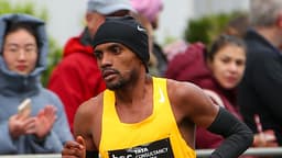 Daniel do Nascimento correndo a Maratona de Londres de 2024, em foto de arquivo anterior à suspensão e ao desaparecimento