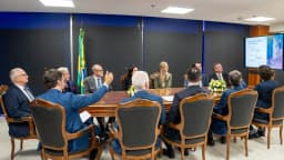 O ministro Edson Fachin, presidente do STF, em audiência oficial