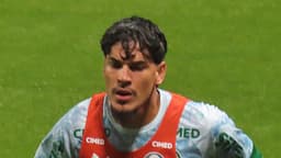 Gustavo Gómez, zagueiro e capitão do Palmeiras, em aquecimento antes de partida do Brasileirão (foto de arquivo, maio de 2026)