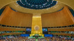 Plenário da Assembleia Geral da ONU durante sessão anual em Nova York