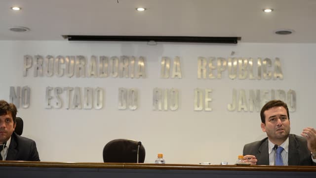 Coletiva de imprensa no Ministério Público Federal do Rio sobre operação de lavagem de dinheiro (imagem de arquivo de 2016, ilustrativa, não é desta investigação)