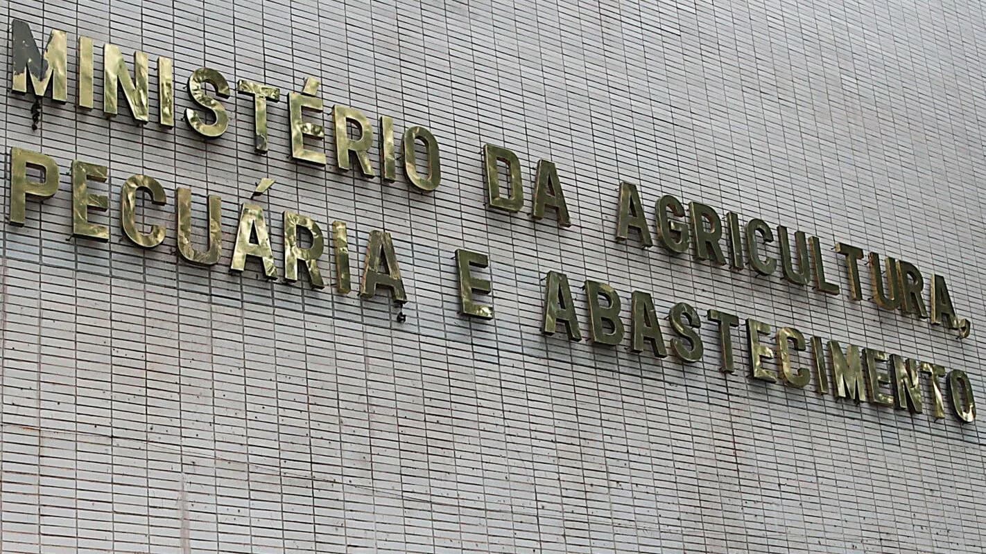 Fachada do prédio do Ministério da Agricultura, Pecuária e Abastecimento, em Brasília