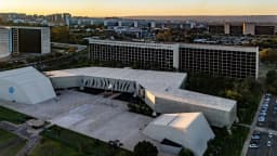 Vista aérea da sede do Tribunal Superior Eleitoral (TSE), em Brasília