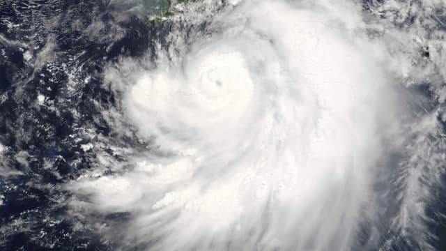 Imagem de satélite de furacão sobre o Caribe, foto de arquivo da NASA