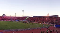 Torcida do Club Wilstermann lotando arquibancada em foto de arquivo