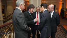 Javier Milei conversa com Marco Rubio e outras autoridades durante reunião em Nova York