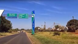 Pórtico de entrada da cidade de Ponta Porã (MS), na fronteira com o Paraguai