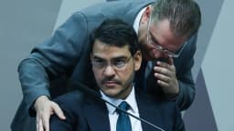 O advogado-geral da União, Jorge Messias, durante sabatina no Senado para a vaga no STF