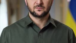 O presidente ucraniano Volodymyr Zelensky em retrato oficial