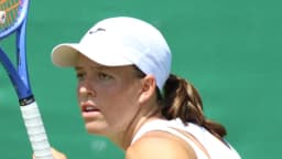 Kaitlin Quevedo joga tênis em foto de arquivo de 2026