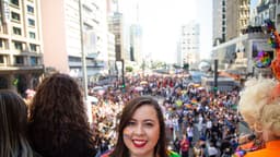 Multidão na Parada do Orgulho LGBT na Avenida Paulista, em São Paulo, foto de arquivo de 2019