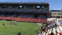 Arquibancadas do Estádio de Vallecas com torcedores