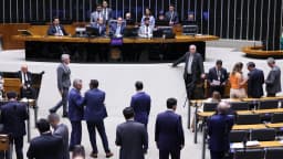 Plenário da Câmara dos Deputados durante discussão e votação de propostas legislativas