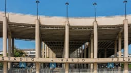 Fachada do Maracanã, palco do jogo entre Vasco e Boca Juniors