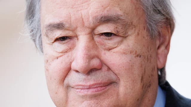 António Guterres, secretário-geral da ONU, em retrato durante evento oficial