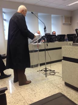 Atuação em sustentação oral de processo trabalhista no Tribunal Regional do Trabalho, em 2013.