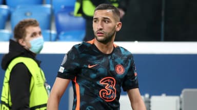 Hakim Ziyech em ação pelo Chelsea em partida da Liga dos Campeões contra o Zenit, em dezembro de 2021